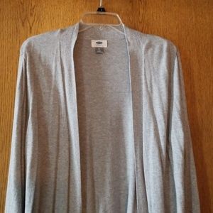 Grey open cardigan